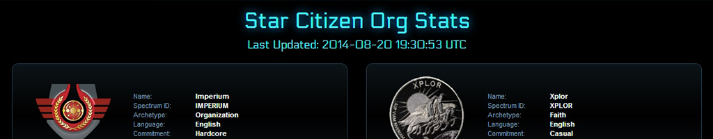 Star Citizen Org Stats screenshot
